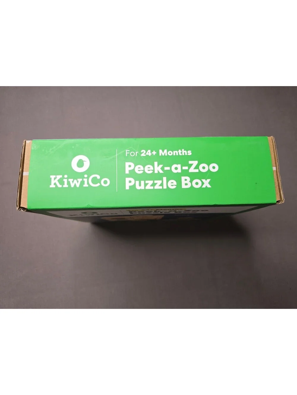 NEW KiwiCo Peek-a-Zoo Puzzle Box 24+ Months Wooden Montessori Shape Sorting Toy